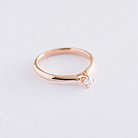 Золотое помолвочное кольцо (куб. цирконий Swarovski) к06268 от ювелирного магазина Оникс - 2
