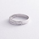 Кольцо с дорожкой бриллиантов (белое золото) 28801121 от ювелирного магазина Оникс - 5