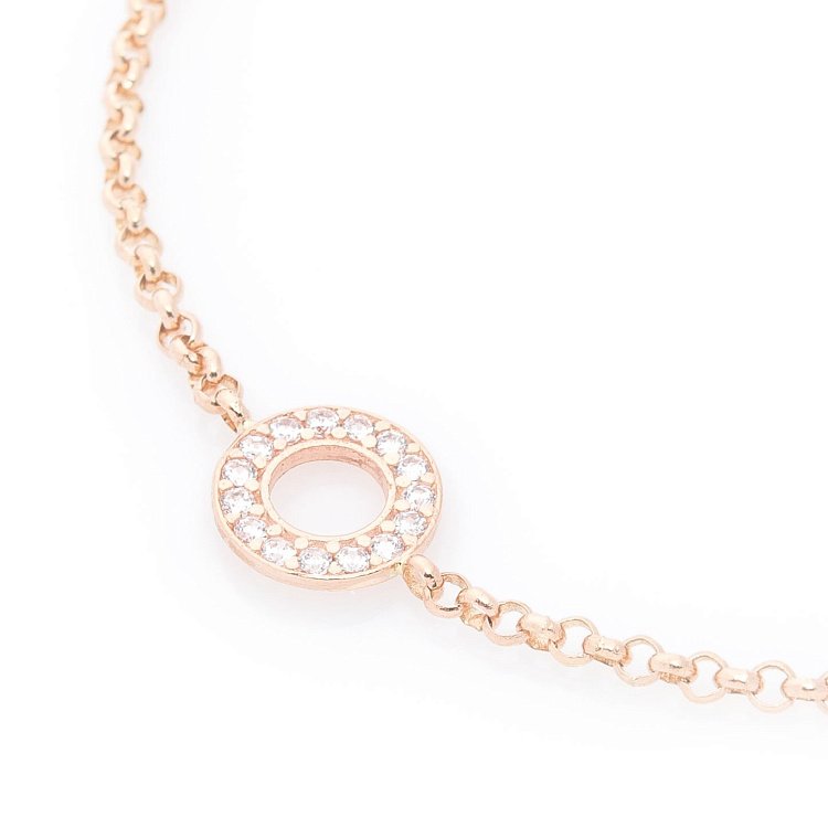 Золотой браслет на ногу с сердечком б03672 от ювелирного магазина Оникс - 2