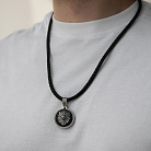 Срібний кулон "Вовк" із ебеновим деревом 1322 от ювелирного магазина Оникс - 1