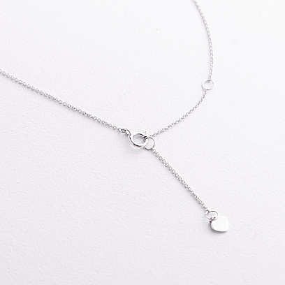 Золотое колье "Крестик" с бриллиантом и сапфирами колб0198lg №2