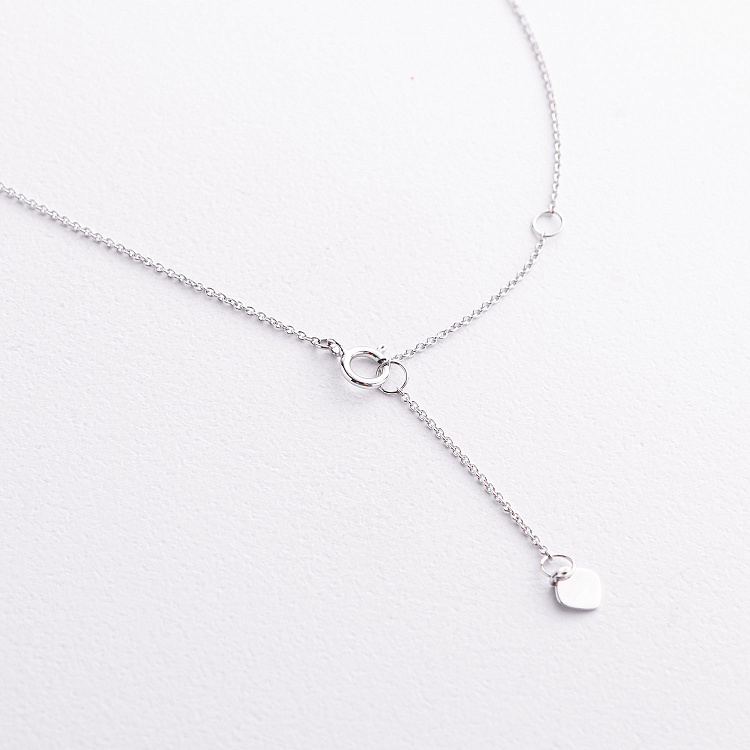 Золотое колье "Крестик" с бриллиантом и сапфирами колб0198lg от ювелирного магазина Оникс - 1