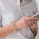 Золотой женский браслет из желтого золота с фианитами б01652 от ювелирного магазина Оникс - 4