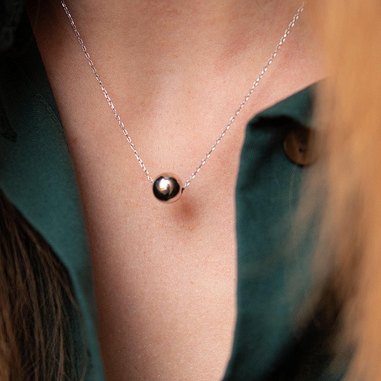 Срібне кольє "Кулька" (9 мм) 181200 від ювелірного магазину Онікс - 7