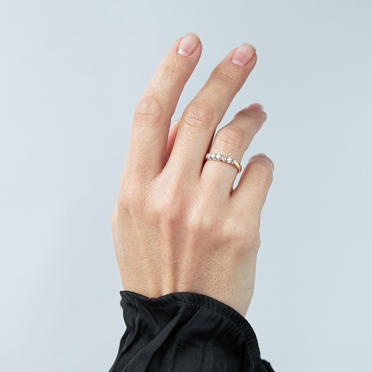 Золотое кольцо с бриллиантами 12055аг от ювелирного магазина Оникс - 3