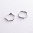 Серебряные серьги "Шестиугольники" 902-01270 от ювелирного магазина Оникс - 1