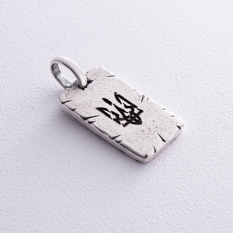 Серебряный кулон "Герб Украины - Тризуб" 133213g от ювелирного магазина Оникс - 9