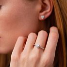 Золотое кольцо "Сердечко" с бриллиантами кб0394z от ювелирного магазина Оникс - 8