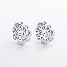 Сережки - кільця "Charlie" у білому золоті с09619 от ювелирного магазина Оникс