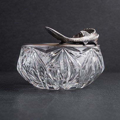 Серебряная фигура с осетром ручной работы 23123 №4