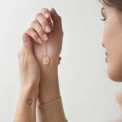 Срібне кольє з гравіюванням "Маленька любов" 18976 №3