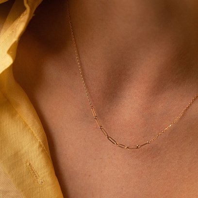 Колье - цепочка в красном золоте кол02378 №7