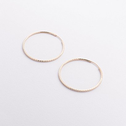Серьги - кольца в желтом золоте (4.0 см) с07189 №2