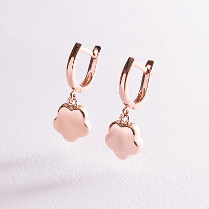 Золотые серьги "Цветочки" с07772