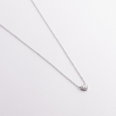 Золоте кольє "Сердечко" з діамантами колб0158lg №3