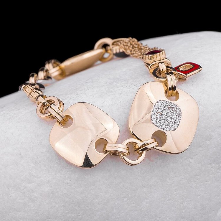 Жіночий браслет з фіанітами б01920 від ювелірного магазину Онікс - 2