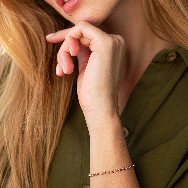 Золотой браслет плетение Якорное б03743 от ювелирного магазина Оникс - 3