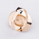 Золотое кольцо с эмалью и фианитами к04088 от ювелирного магазина Оникс - 2