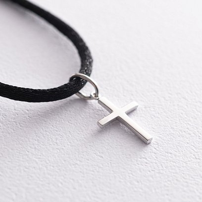 Хрестик в білому золоті п03162 №5