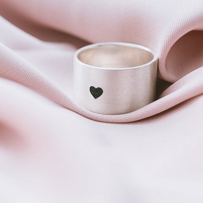 Срібна каблучка з гравіруванням "Серце" 112143сер №3