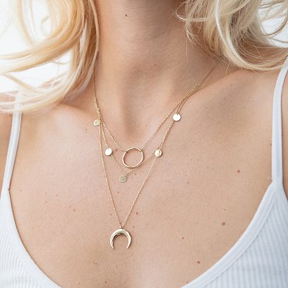 Кольє "Німфа" в жовтому золоті кол01929 №2