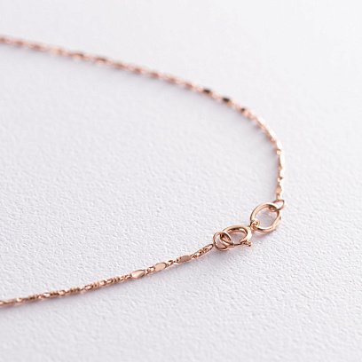 Фантазійний ланцюжок в червоному золоті ﻿ц00421 №7