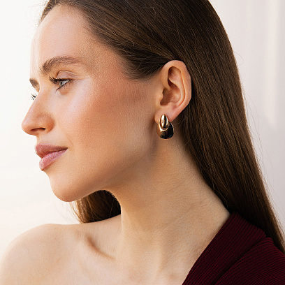 Сережки "Glow" у червоному золоті с09625 №7