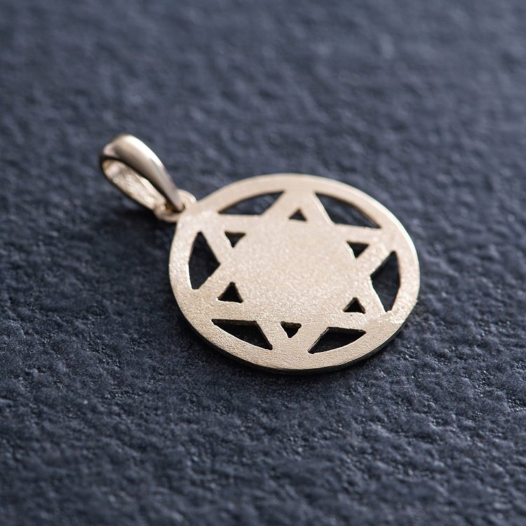 Золота підвіска "Зірка Давида" п03885 від ювелірного магазину Онікс - 2