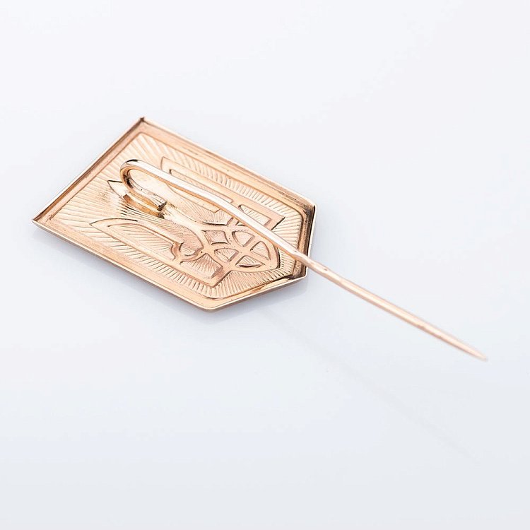 Заколка "Герб Украины" зак00036 от ювелирного магазина Оникс - 1