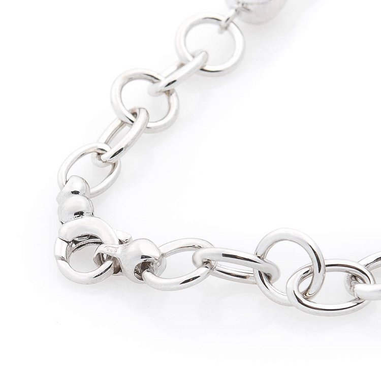 Золотой браслет "Сердечко и ключик" (фианиты) б03431 от ювелирного магазина Оникс - 2