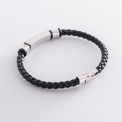 Каучуковый браслет из белого золота б04000 №3