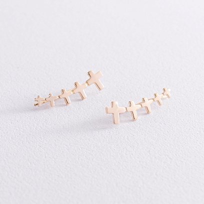 Золотые серьги - клаймберы Стремление с07482 №2