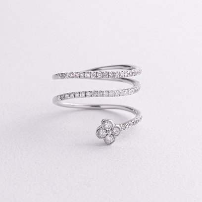 Золотий перстень "Конюшина" з діамантами кб0179са