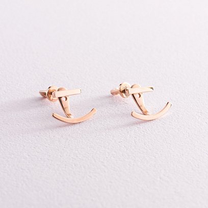 Золоті сережки - джекети "Емілі" с07591 №2