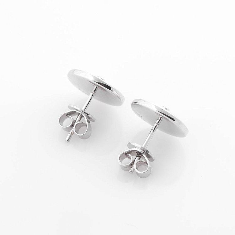 Серьги "Клевер" с темным перламутром 122061 от ювелирного магазина Оникс - 1