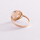 Кольцо "Клевер" в желтом золоте (белые фианиты) к06937 от ювелирного магазина Оникс - 2