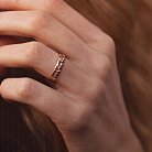 Золотое помолвочное кольцо "Сердечки" с бриллиантом 740377 от ювелирного магазина Оникс - 5