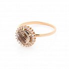 Золотое кольцо с раухтопазом и фианитами 14032138р от ювелирного магазина Оникс - 2