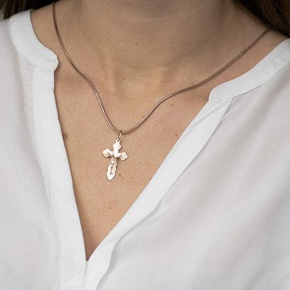 Золотий православний хрестик п02443 №2