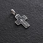 Серебряный крест с чернением 132773 от ювелирного магазина Оникс - 1