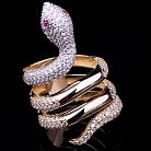 Золотое женское кольцо "Змея" к03300 от ювелирного магазина Оникс