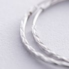 Серьги - кольца в белом золоте (3.3 см) с08665 от ювелирного магазина Оникс - 2
