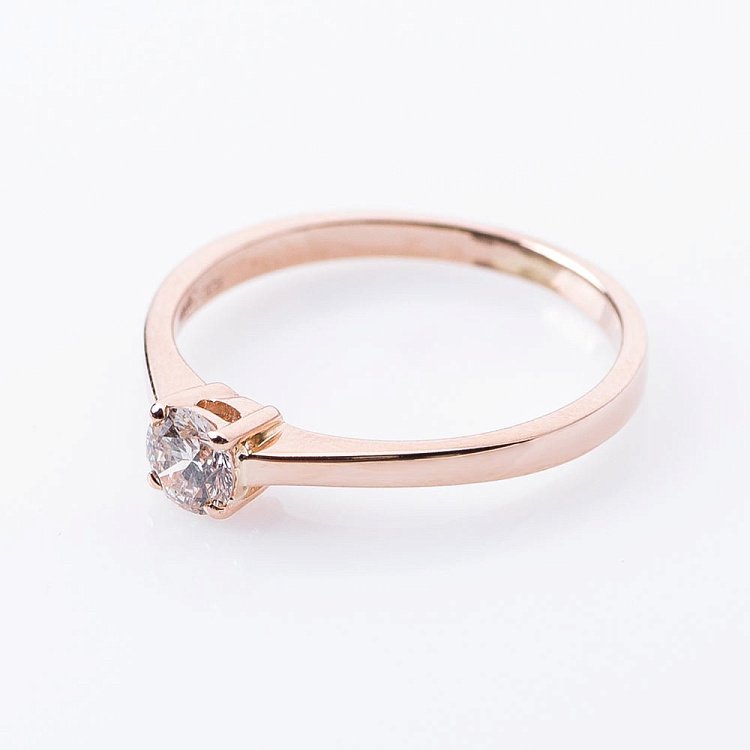 Золотое помолвочное кольцо с бриллиантом р0284к от ювелирного магазина Оникс - 1