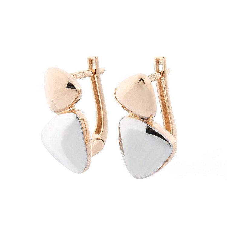 Золоті сережки без каменів с05270 від ювелірного магазину Онікс - 1