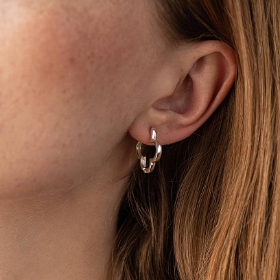 Сережки "Конюшина" в сріблі 122755 №8