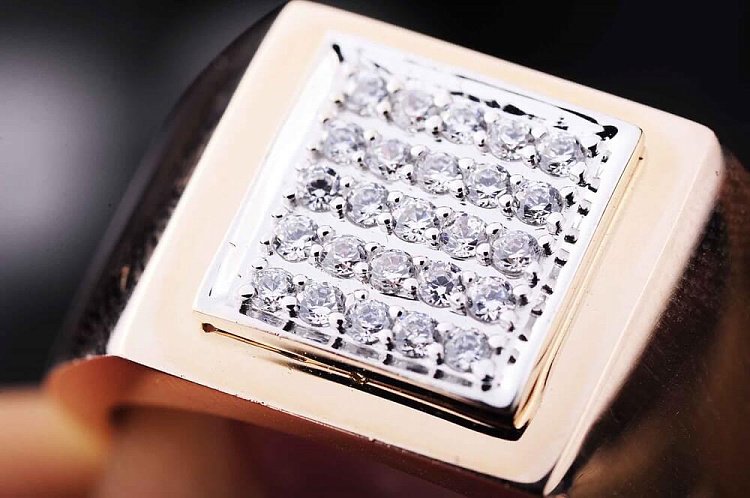 Каблучка з фіанітами к02239 від ювелірного магазину Онікс - 4