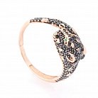 Золотое кольцо "Пантера" с фианитами к06138 от ювелирного магазина Оникс