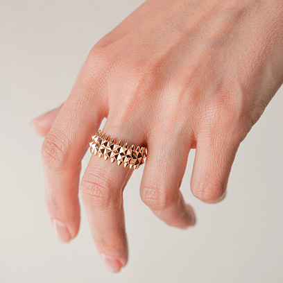 Кольцо "Pauline" в красном золоте к08264 №2