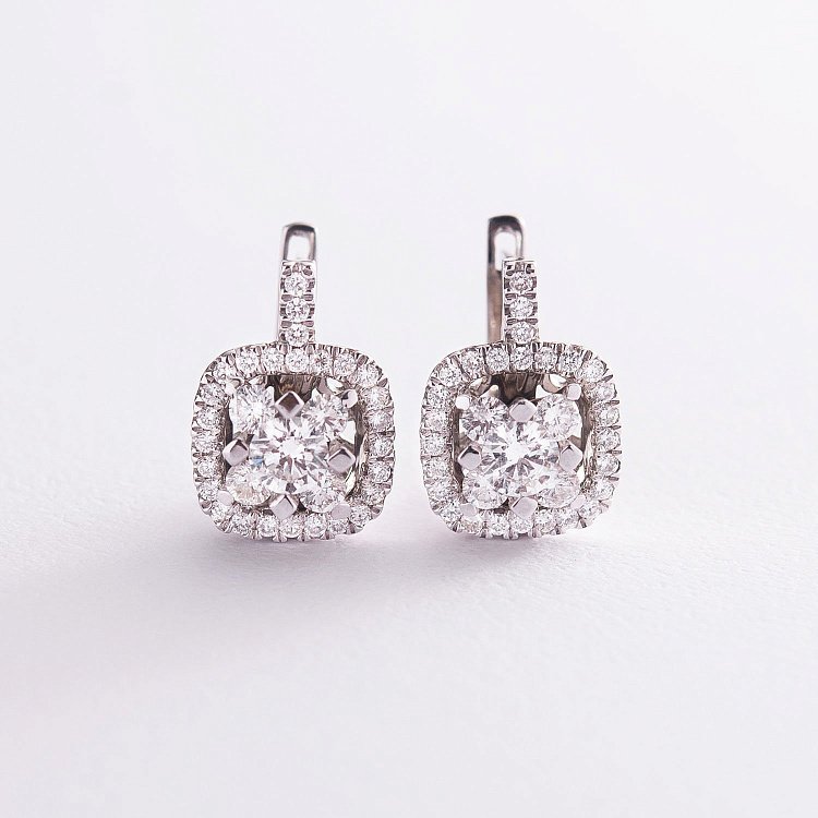 Золоті сережки з діамантами сб0021 від ювелірного магазину Онікс