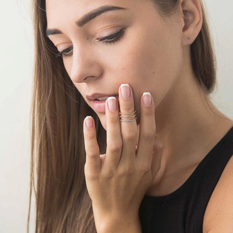 Золотое кольцо с бриллиантами 157427ch - 3 Золотое кольцо с бриллиантами 157427ch от ювелирного магазина Оникс - 3